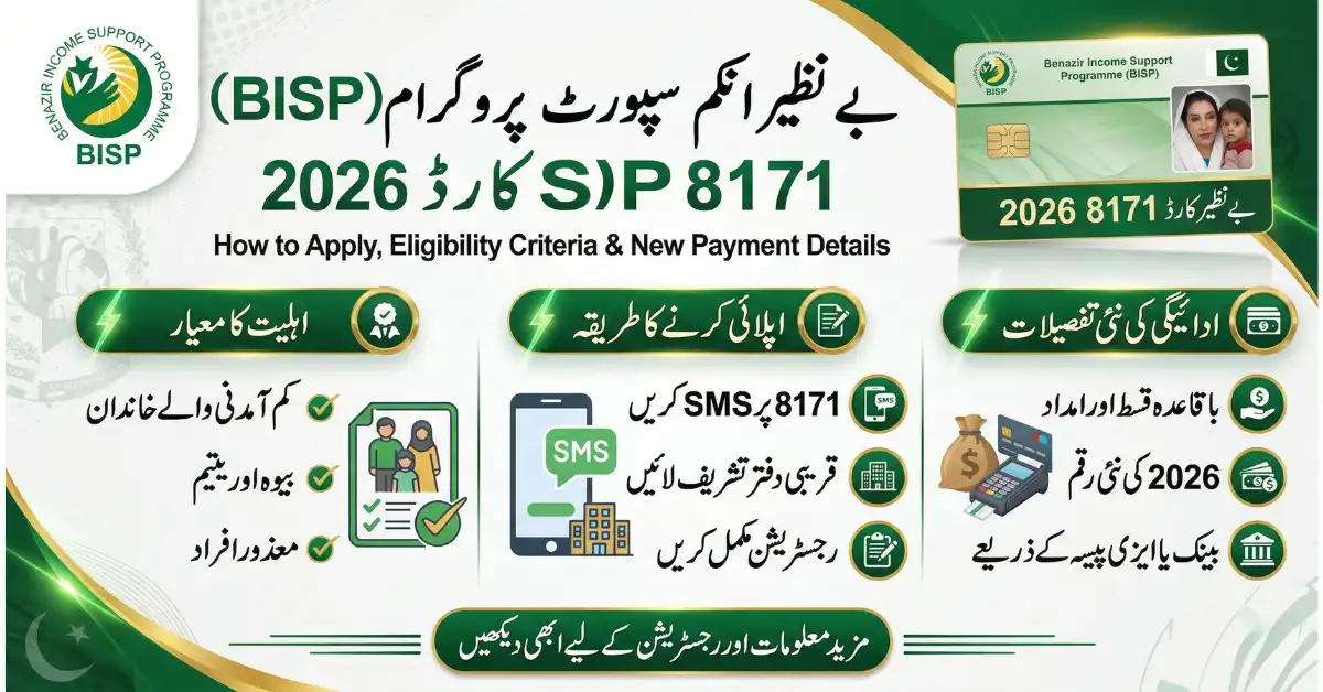 BISP 8171 Card 2026 How to Apply, Eligibility Criteria & New Payment Details