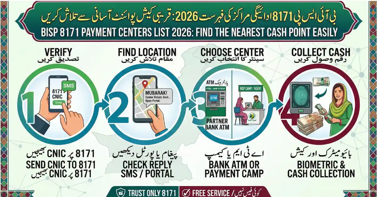 BISP 8171 Payment Centers List 2026 – How to Find the Nearest Cash Point Easily